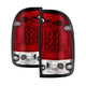 Red Clear LED Tail Lights <br>95-00 Toyota Tacoma