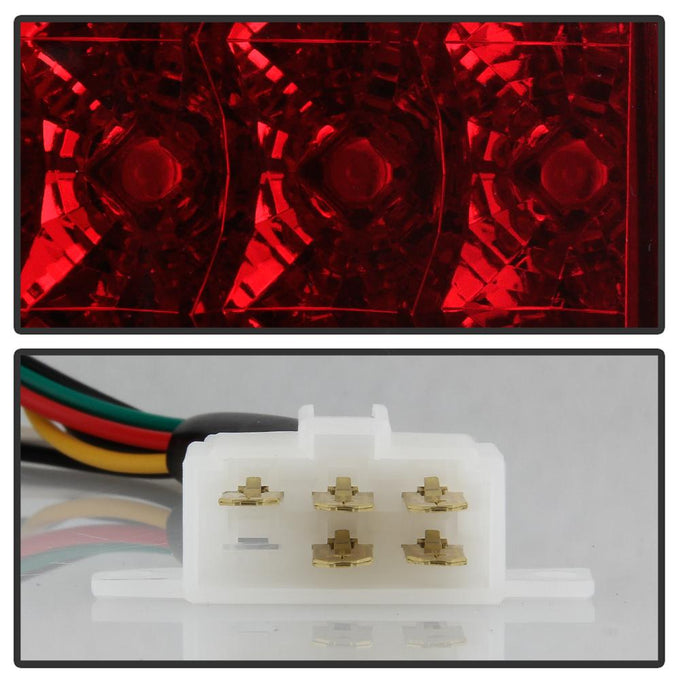 Red Clear LED Tail Lights <br>95-00 Toyota Tacoma
