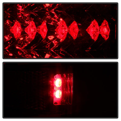 Red Clear LED Tail Lights <br>95-00 Toyota Tacoma