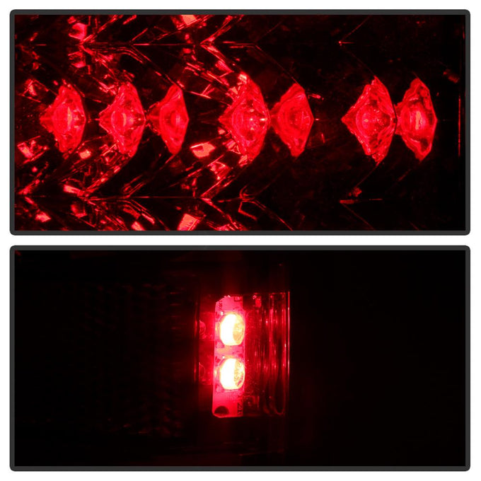 Red Clear LED Tail Lights <br>95-00 Toyota Tacoma