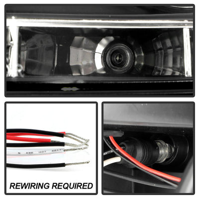 LED Halo Black Projector Headlights <br>02-04 Nissan Altima