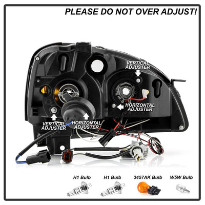 LED Halo Black Projector Headlights <br>02-04 Nissan Altima