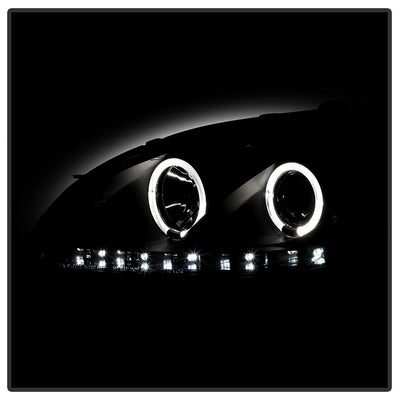 LED Halo Black Projector Headlights <br>02-04 Nissan Altima