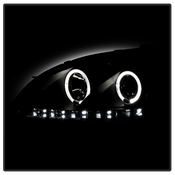 LED Halo Black Projector Headlights <br>02-04 Nissan Altima