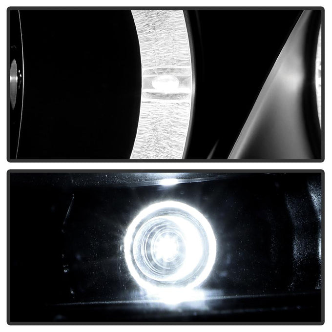 LED Halo Black Projector Headlights <br>02-04 Nissan Altima