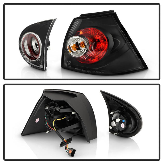 Black Euro Style Tail Lights <br>06-07 Volkswagen Golf