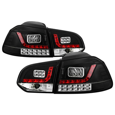 Black LED Tail Lights <br>10-13 Volkswagen GTI Golf 12-13 Volkswagen Golf R