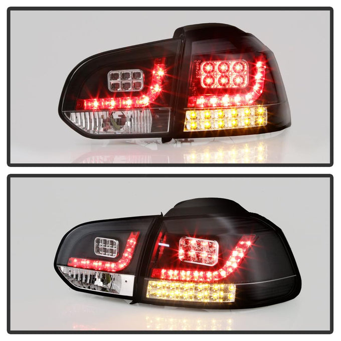 Black LED Tail Lights <br>10-13 Volkswagen GTI Golf 12-13 Volkswagen Golf R