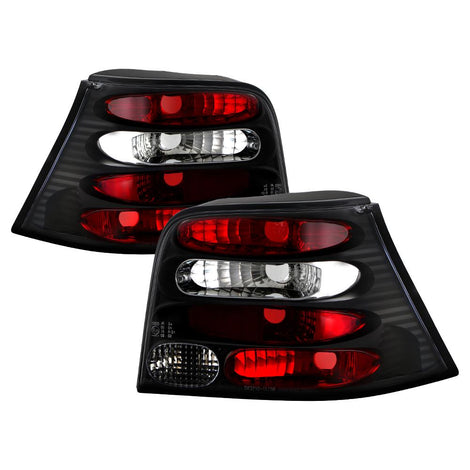 Black Euro Style Tail Lights <br>99-04 Volkswagen Golf