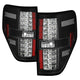 Black LED Tail Lights <br>09-14 Ford F-150