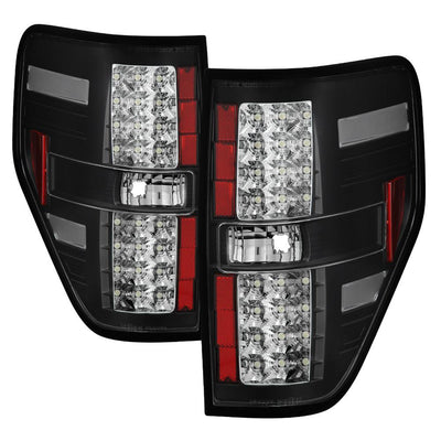 Black LED Tail Lights <br>09-14 Ford F-150