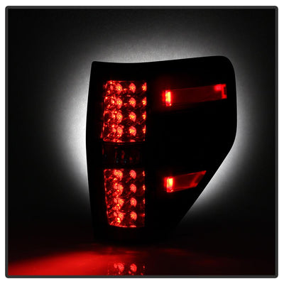 Black LED Tail Lights <br>09-14 Ford F-150