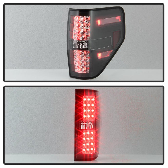 Black LED Tail Lights <br>09-14 Ford F-150