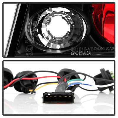 Black Euro Style Tail Lights <br>99-04 Volkswagen Jetta