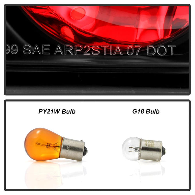 Black Euro Style Tail Lights <br>99-04 Volkswagen Jetta