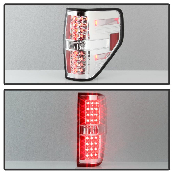 Chrome LED Tail Lights <br>09-14 Ford F-150