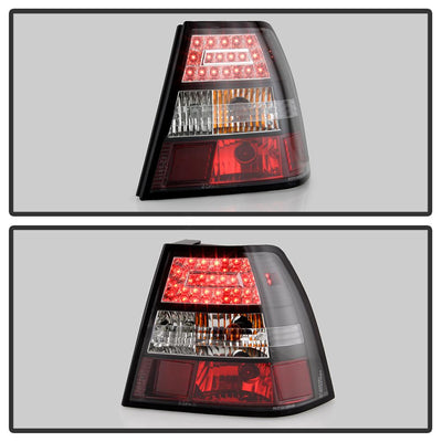 Black LED Tail Lights <br>99-04 Volkswagen Jetta