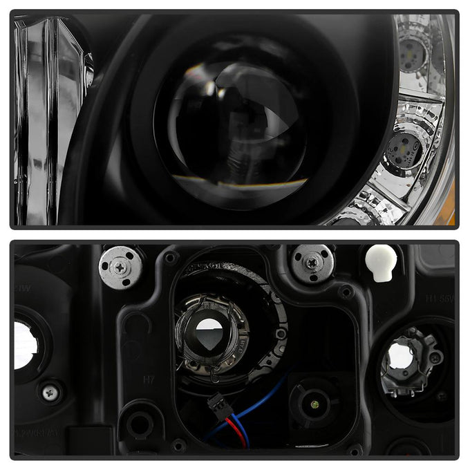 DRL Black Projector Headlights <br>06-08 Audi A3 A3 Quattro