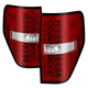 Red Clear LED Tail Lights <br>09-14 Ford F-150