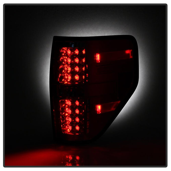 Red Clear LED Tail Lights <br>09-14 Ford F-150