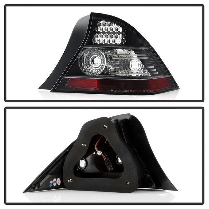 Black LED Tail Lights <br>04-05 Honda Civic