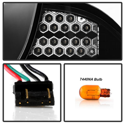 Black LED Tail Lights <br>04-05 Honda Civic