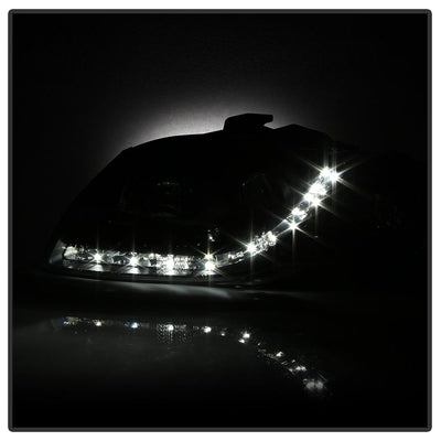 DRL Black Projector Headlights <br>06-08 Audi A4 A4 Quattro
