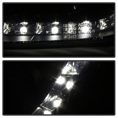 DRL Black Projector Headlights <br>06-08 Audi A4 A4 Quattro