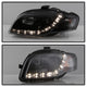 DRL Black Projector Headlights <br>06-08 Audi A4 A4 Quattro