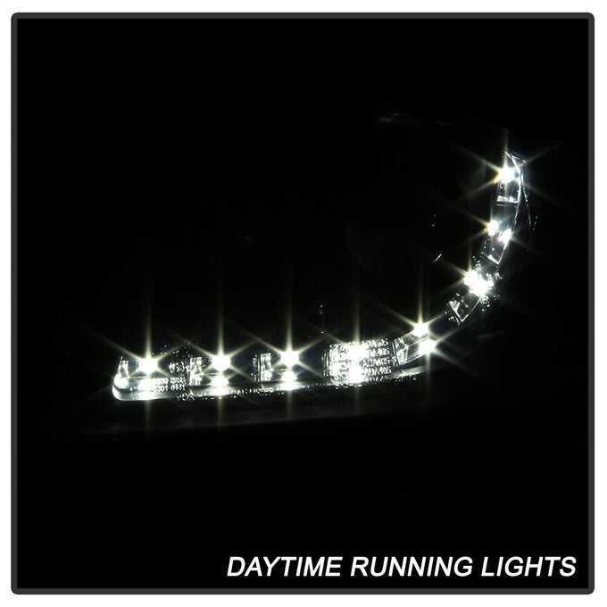 DRL Black Projector Headlights <br>06-08 Audi A4 A4 Quattro