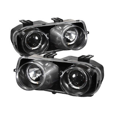 LED Halo Black Projector Headlights <br>94-97 Acura Integra