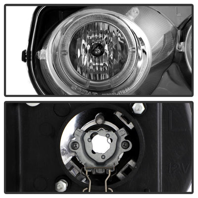 LED Halo Chrome Projector Headlights <br>94-97 Acura Integra