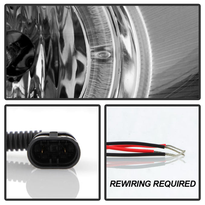 LED Halo Chrome Projector Headlights <br>94-97 Acura Integra