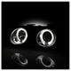 LED Halo Chrome Projector Headlights <br>94-97 Acura Integra
