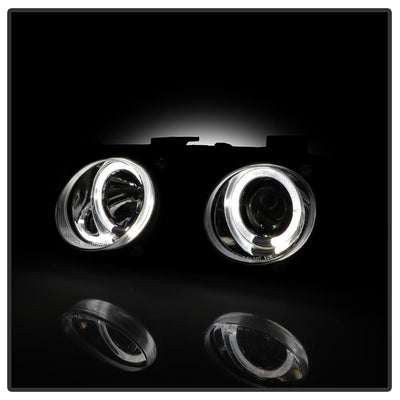 LED Halo Chrome Projector Headlights <br>94-97 Acura Integra