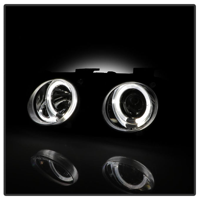 LED Halo Chrome Projector Headlights <br>94-97 Acura Integra
