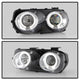 LED Halo Chrome Projector Headlights <br>94-97 Acura Integra