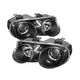 LED Halo Black Projector Headlights <br>98-01 Acura Integra