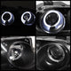 LED Halo Black Projector Headlights <br>98-01 Acura Integra