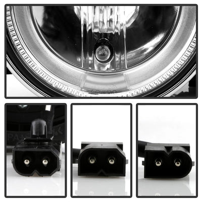 LED Halo Chrome Projector Headlights <br>89-94 BMW 525i, 530i, 540i, 535i, 735i