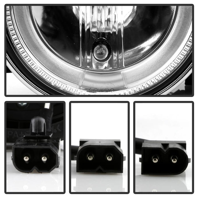 LED Halo Chrome Projector Headlights <br>89-94 BMW 525i, 530i, 540i, 535i, 735i