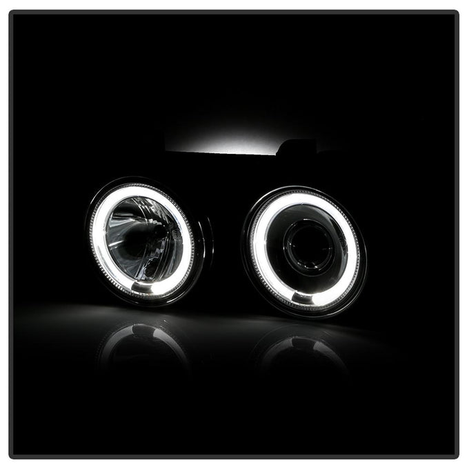 LED Halo Chrome Projector Headlights <br>89-94 BMW 525i, 530i, 540i, 535i, 735i
