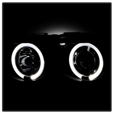 LED Halo Black Projector Headlights <br>99-01 BMW 740i 740iL 750iL