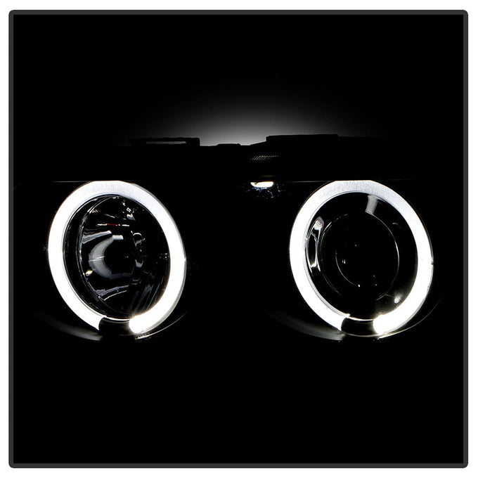 LED Halo Black Projector Headlights <br>99-01 BMW 740i 740iL 750iL