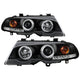 LED Halo Black Projector Headlights <br>00 BMW 323Ci 328Ci 01-03 BMW 325Ci 330Ci 01-06 BMW M3