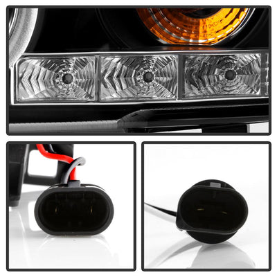 LED Halo Black Projector Headlights <br>00 BMW 323Ci 328Ci 01-03 BMW 325Ci 330Ci 01-06 BMW M3
