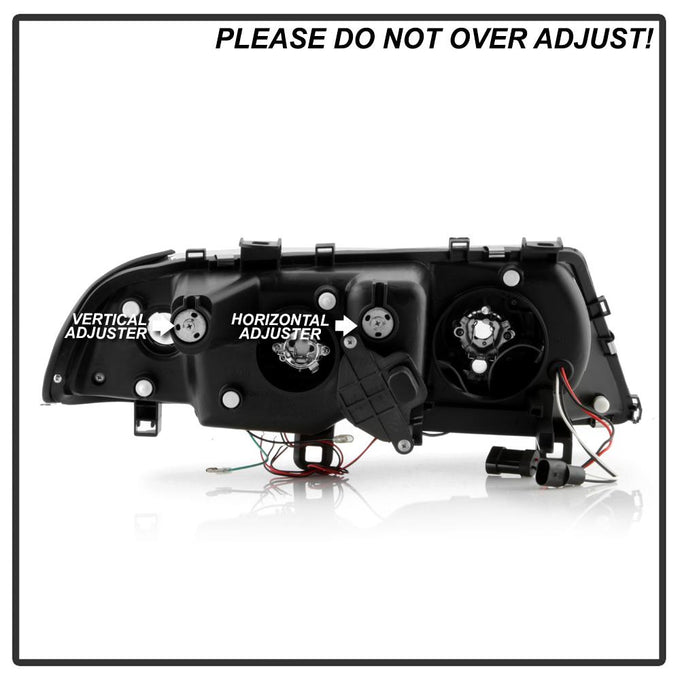 LED Halo Black Projector Headlights <br>00 BMW 323Ci 328Ci 01-03 BMW 325Ci 330Ci 01-06 BMW M3