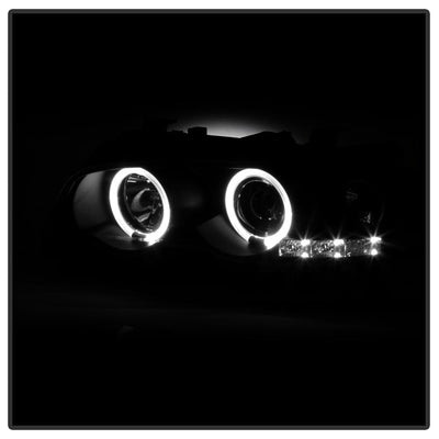 LED Halo Black Projector Headlights <br>00 BMW 323Ci 328Ci 01-03 BMW 325Ci 330Ci 01-06 BMW M3