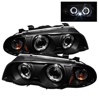 LED Halo Black Projector Headlights 1PC <br>99-01 BMW 3-Series