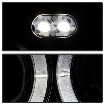 LED Halo Black Projector Headlights <br>08-11 BMW 128i 135i 11 BMW 1 Series M